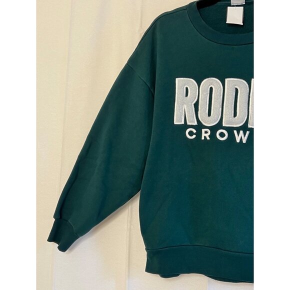 Rodeo Crowns Wide Bowl Green Pullover Sweatshirt Free Size Unisex Japanese Brand - Picture 5 of 16